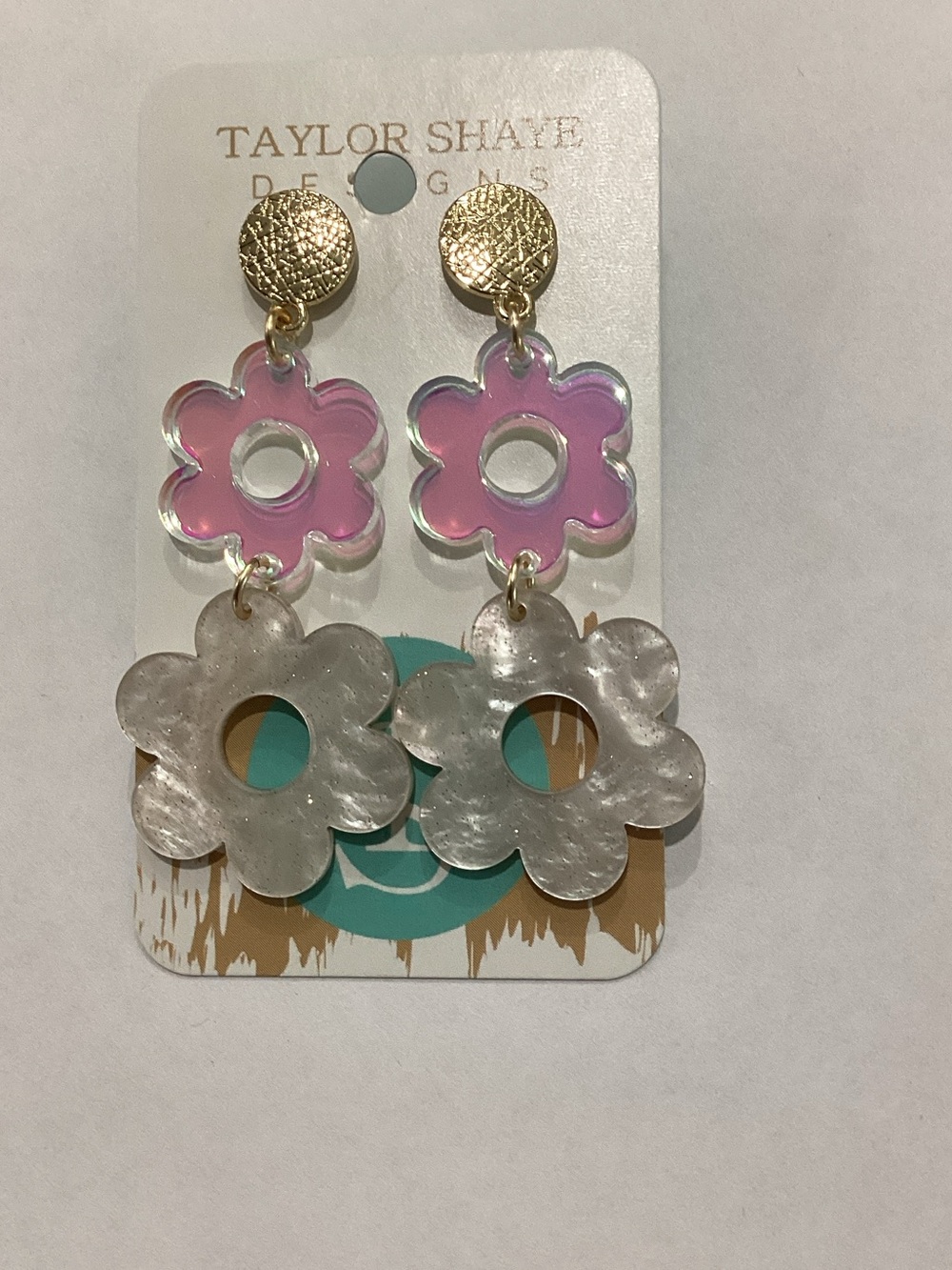 Pink & Pearl Flower Drop Earrings